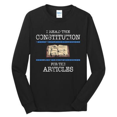 History Teachers Read The Constitution Distressed Tall Long Sleeve T-Shirt