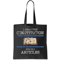 History Teachers Read The Constitution Distressed Tote Bag