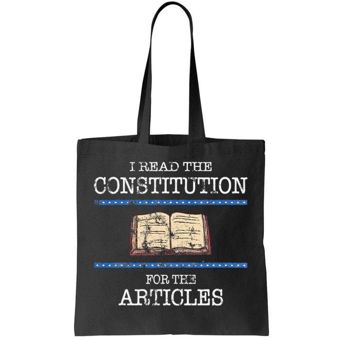 History Teachers Read The Constitution Distressed Tote Bag