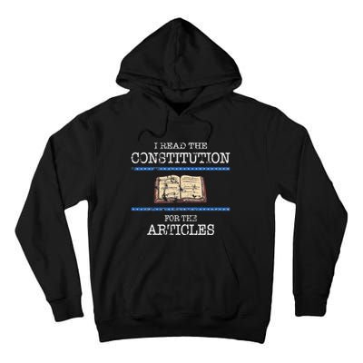 History Teachers Read The Constitution Distressed Tall Hoodie