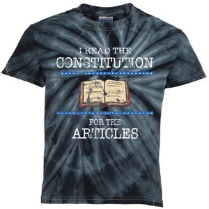 History Teachers Read The Constitution Distressed Kids Tie-Dye T-Shirt