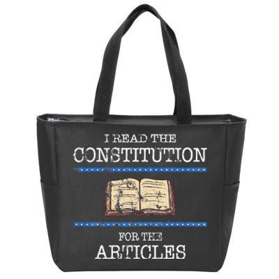 History Teachers Read The Constitution Distressed Zip Tote Bag