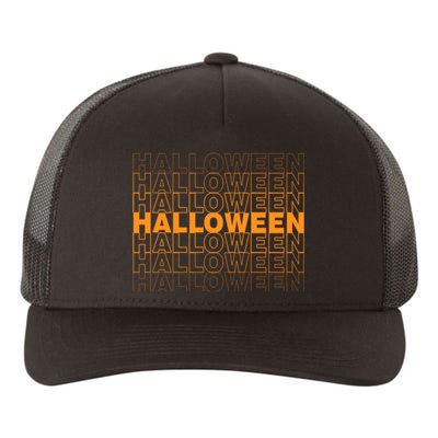 Halloween Text Repeated Yupoong Adult 5-Panel Trucker Hat