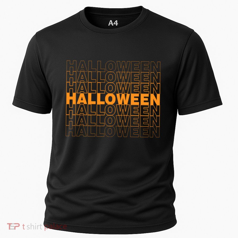 Halloween Text Repeated Performance Shirt
