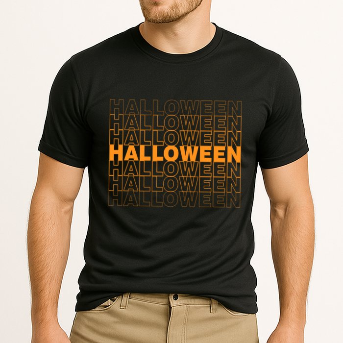 Halloween Text Repeated Performance Shirt