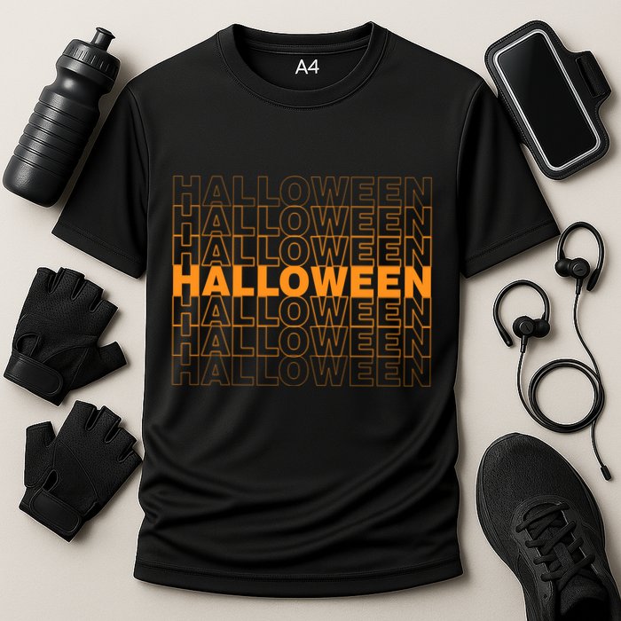 Halloween Text Repeated Performance Shirt