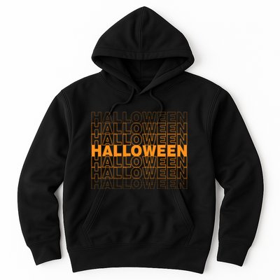 Halloween Text Repeated Hoodie