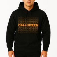 Halloween Text Repeated Hoodie