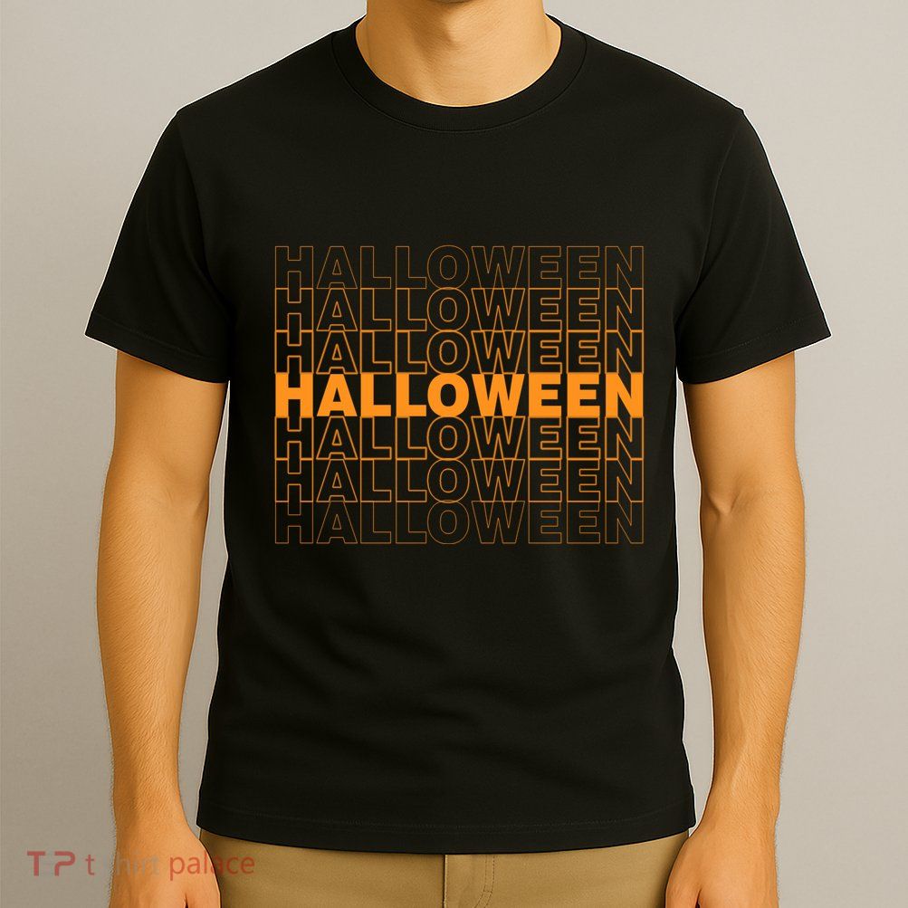 Halloween Text Repeated T-Shirt