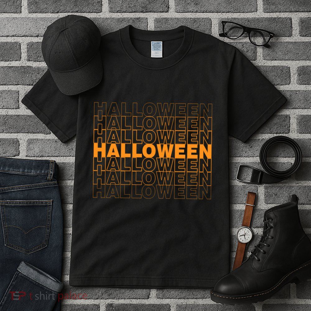 Halloween Text Repeated Tall T-Shirt
