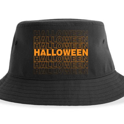 Halloween Text Repeated Sustainable Bucket Hat