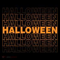 Halloween Text Repeated Button