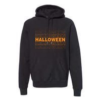 Halloween Text Repeated Premium Hoodie