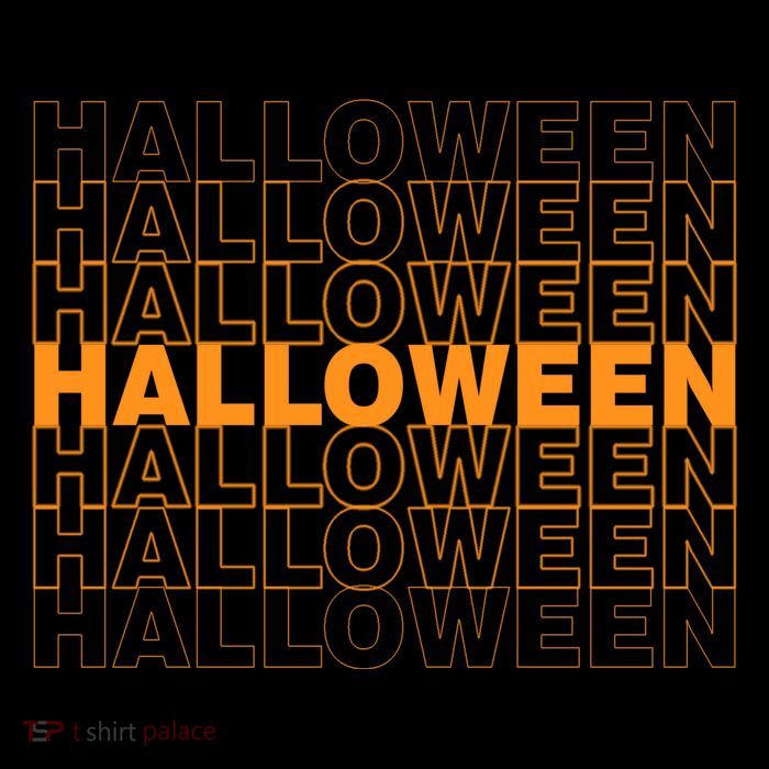 Halloween Text Repeated Cooling Performance Long Sleeve Crew
