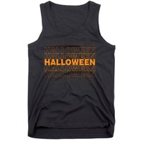 Halloween Text Repeated Tank Top