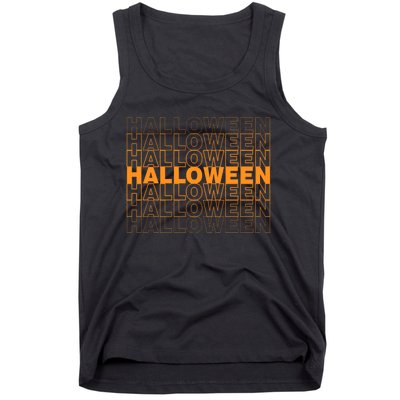 Halloween Text Repeated Tank Top