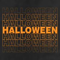 Halloween Text Repeated Golf Towel