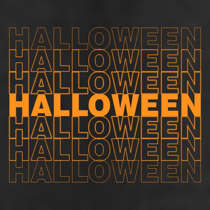Halloween Text Repeated Golf Towel