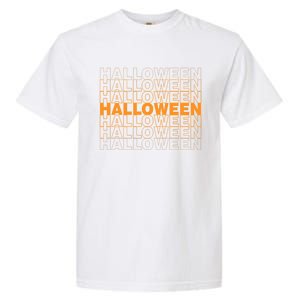 Halloween Text Repeated Garment-Dyed Heavyweight T-Shirt