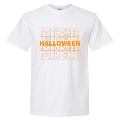 Halloween Text Repeated Garment-Dyed Heavyweight T-Shirt