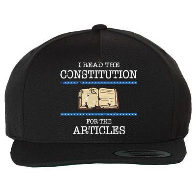 History Teachers Read The Constitution Distressed Funny Wool Snapback Cap