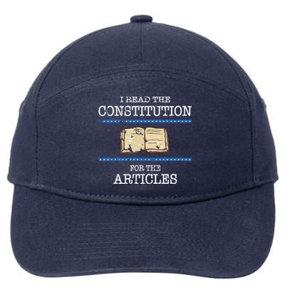 History Teachers Read The Constitution Distressed Funny 7-Panel Snapback Hat