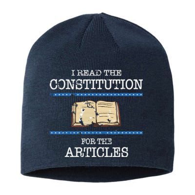 History Teachers Read The Constitution Distressed Funny Sustainable Beanie