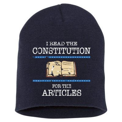 History Teachers Read The Constitution Distressed Funny Short Acrylic Beanie