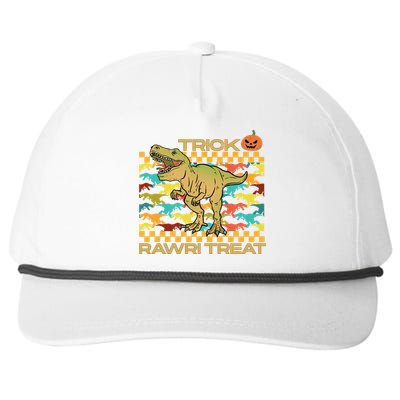 Halloween Trick Rawr! Treat Dinosaur Pumpkin Gift Snapback Five-Panel Rope Hat