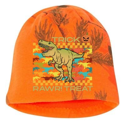 Halloween Trick Rawr! Treat Dinosaur Pumpkin Gift Kati - Camo Knit Beanie