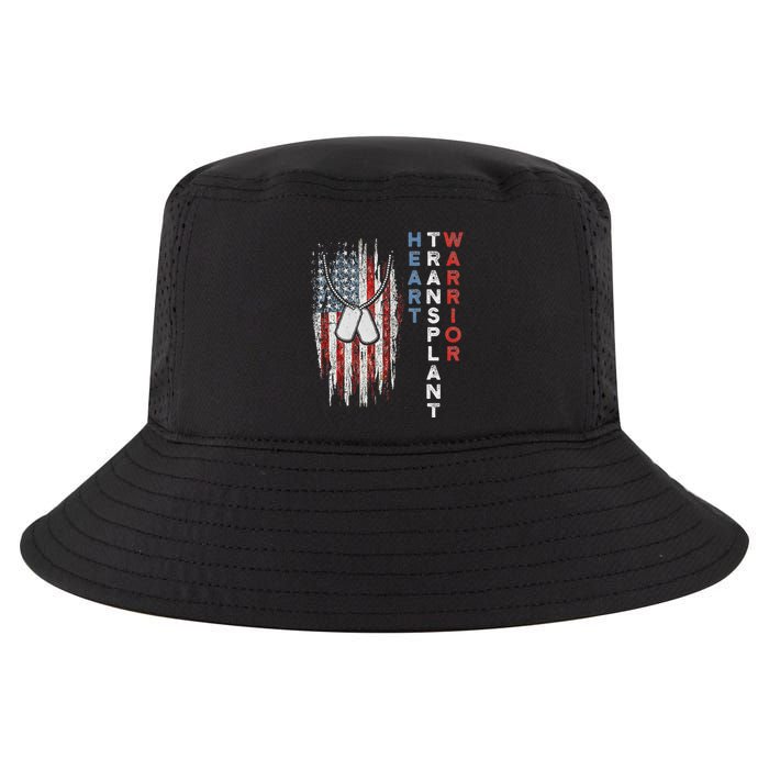 Heart Transplant Recipient Heart Flag Us Surgery Survivor Cool Comfort Performance Bucket Hat