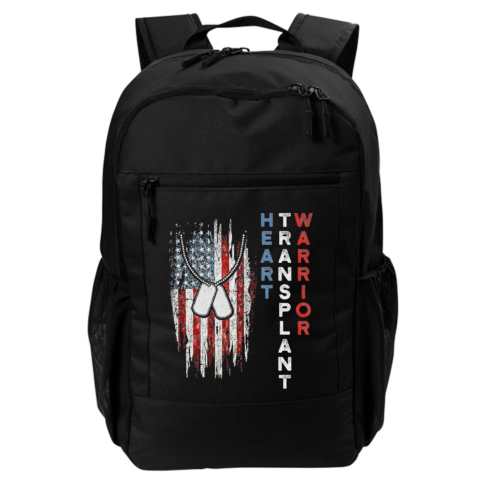 Heart Transplant Recipient Heart Flag Us Surgery Survivor Backpack