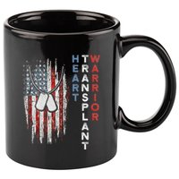 Heart Transplant Recipient Heart Flag Us Surgery Survivor 11oz C Handle Ceramic Mug