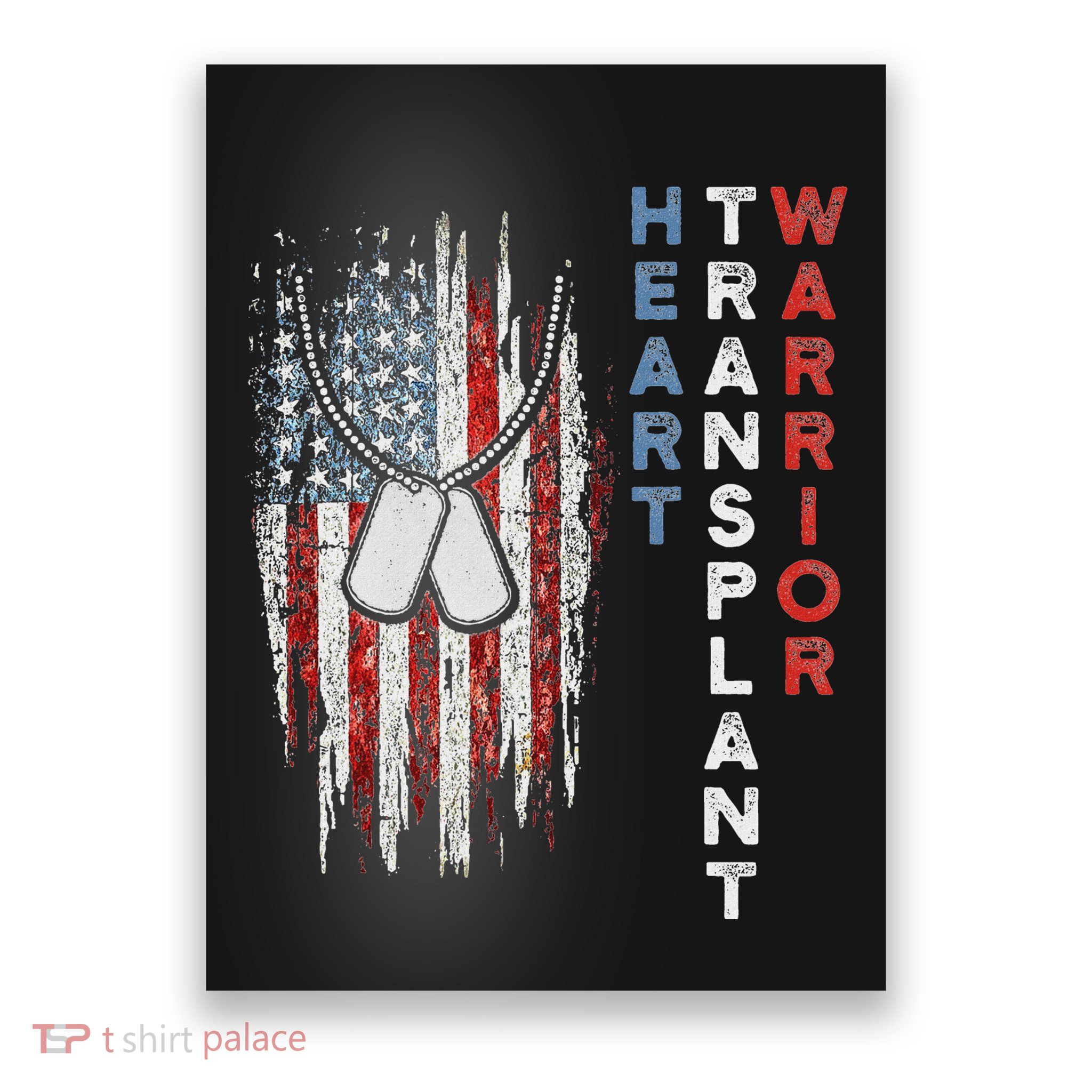 Heart Transplant Recipient Heart Flag Us Surgery Survivor Poster
