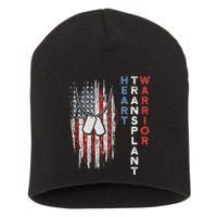 Heart Transplant Recipient Heart Flag Us Surgery Survivor Short Acrylic Beanie