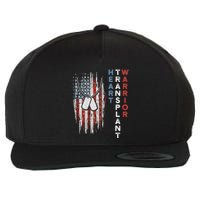 Heart Transplant Recipient Heart Flag Us Surgery Survivor Wool Snapback Cap