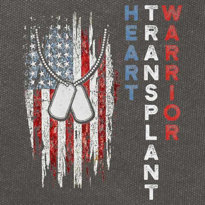 Heart Transplant Recipient Heart Flag Us Surgery Survivor Cotton Canvas Backpack