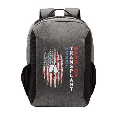 Heart Transplant Recipient Heart Flag Us Surgery Survivor Vector Backpack