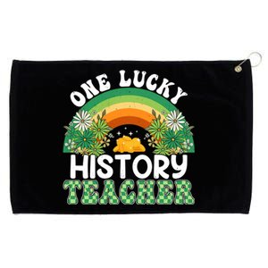 History Teacher Rainbow Saint Patricks Day One Lucky Teacher Great Gift Grommeted Golf Towel