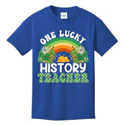 History Teacher Rainbow Saint Patricks Day One Lucky Teacher Great Gift Kids T-Shirt