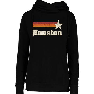 Houston Texas Retro Houston Souvenir Tx Apparel Womens Funnel Neck Pullover Hood