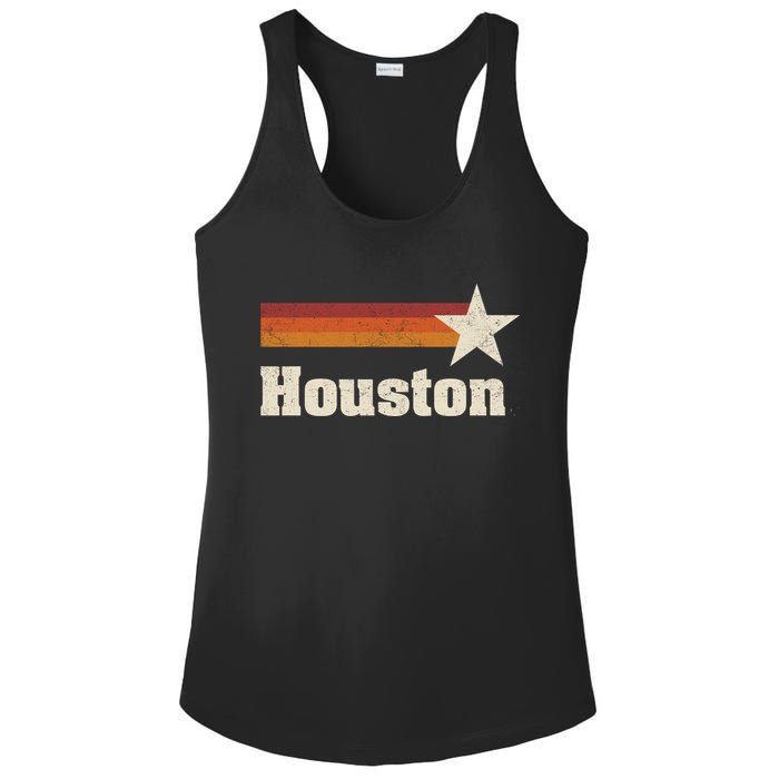 Houston Texas Retro Houston Souvenir Tx Apparel Ladies PosiCharge Competitor Racerback Tank