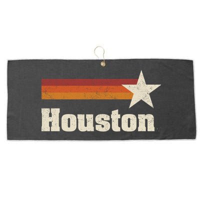 Houston Texas Retro Houston Souvenir Tx Apparel Large Microfiber Waffle Golf Towel