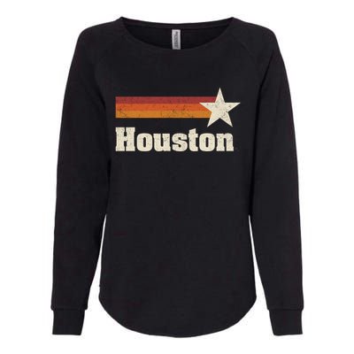 Houston Texas Retro Houston Souvenir Tx Apparel Womens California Wash Sweatshirt