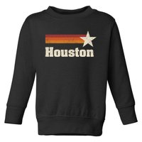 Houston Texas Retro Houston Souvenir Tx Apparel Toddler Sweatshirt