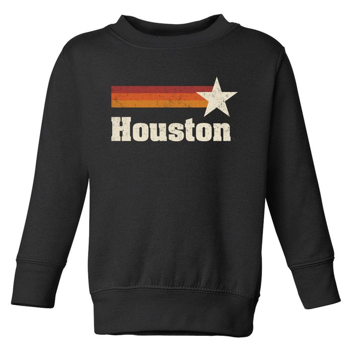 Houston Texas Retro Houston Souvenir Tx Apparel Toddler Sweatshirt