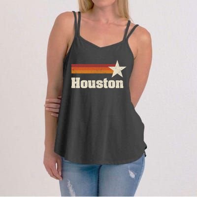 Houston Texas Retro Houston Souvenir Tx Apparel Women's Strappy Tank