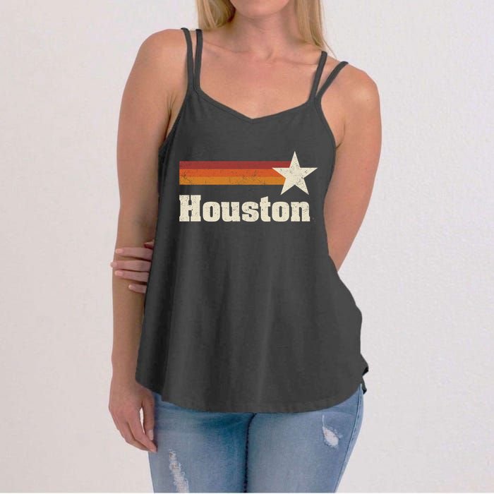 Houston Texas Retro Houston Souvenir Tx Apparel Women's Strappy Tank