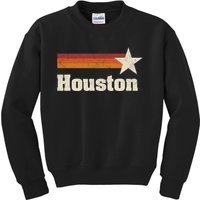 Houston Texas Retro Houston Souvenir Tx Apparel Kids Sweatshirt