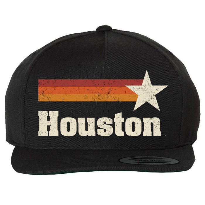 Houston Texas Retro Houston Souvenir Tx Apparel Wool Snapback Cap